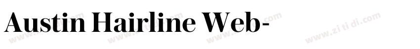Austin Hairline Web字体转换